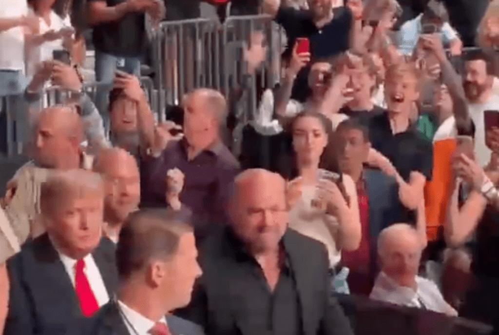 trump receives standing ovation at ufc fight