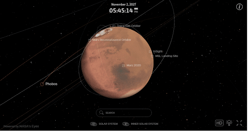 map of rovers movements on mars