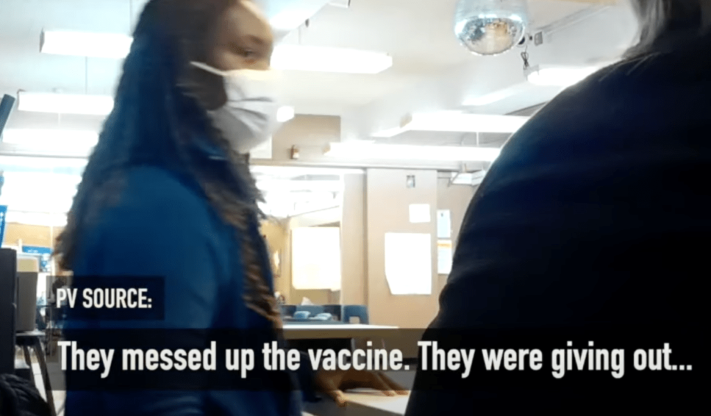 project veritas recording of botched vaccines