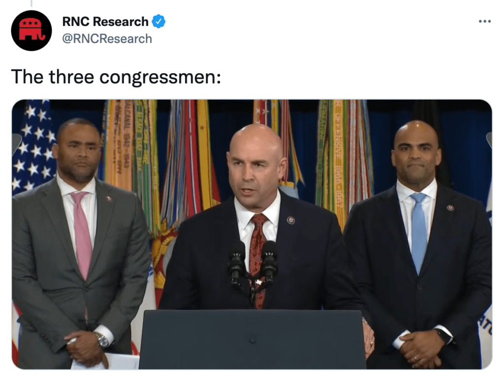 three congressmen racially profiled by biden