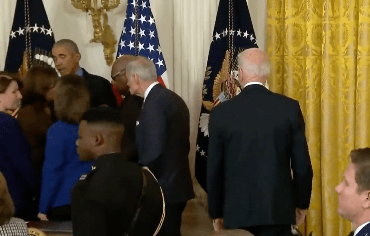 biden ignored at white house event