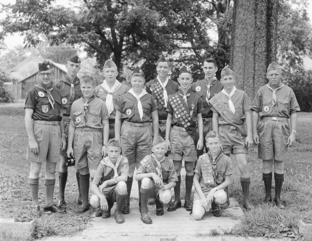 1950s boy scout troup in jackson county