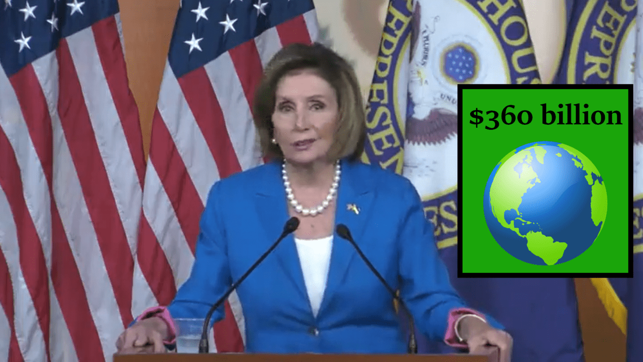 nancy pelosi saying we saved the planet at press conference
