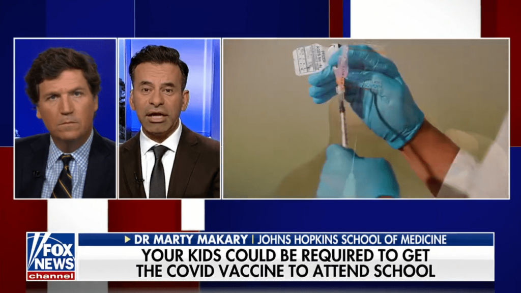 tucker carlson on covid vaccines for school children