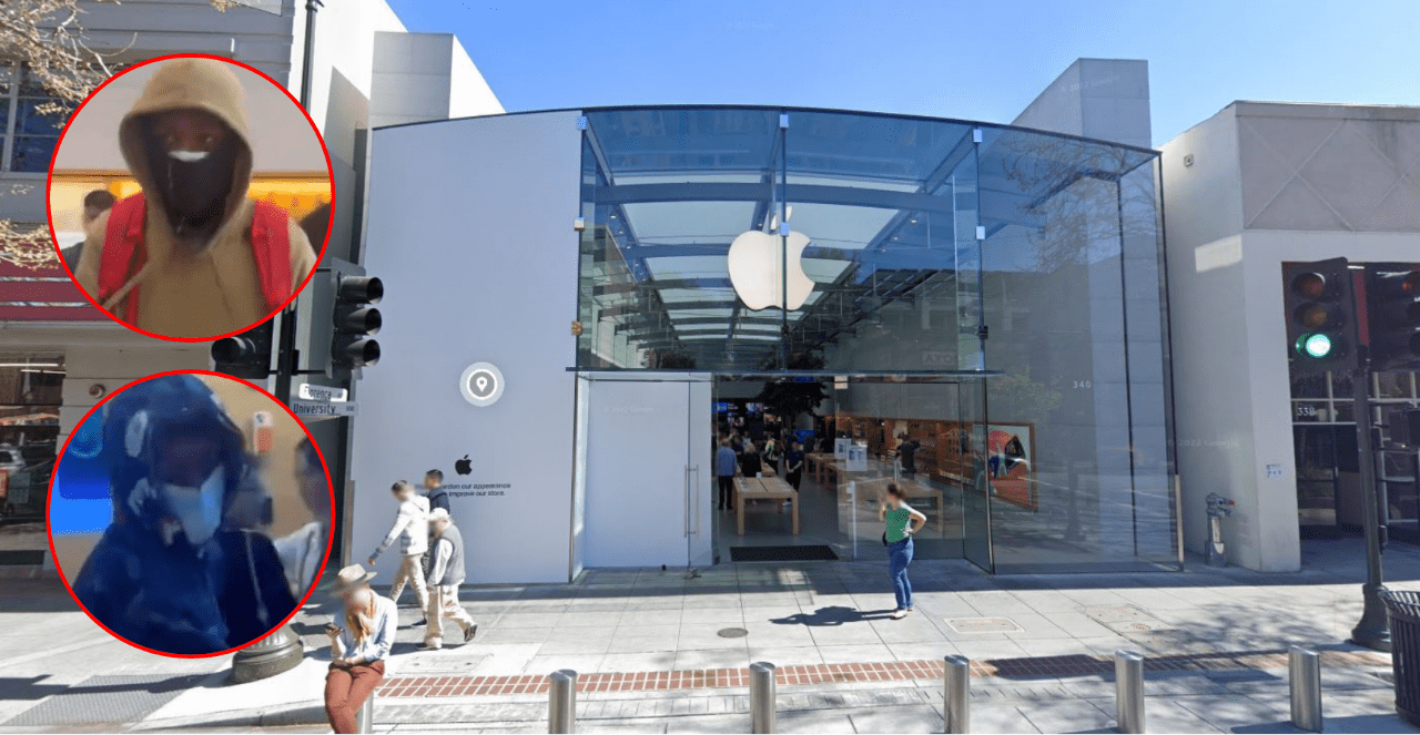robbery at a palo alto apple store by two men